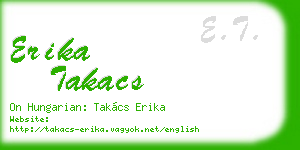erika takacs business card